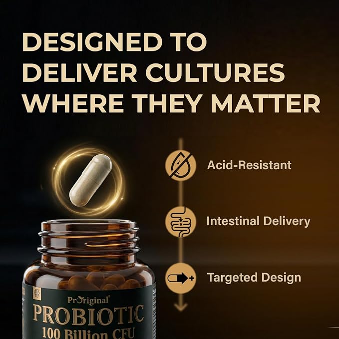 Probiotics for Women & Men, 100 Billion CFU Probiotic for Digestive, Gut & Immune Health - with Prebiotics, Bioflavonoids & Digestive Enzyme, 35 Strains Raw Probiotic Supplement, 180 Caps
