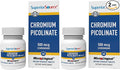 Superior Source Chromium Picolinate - Supplement Formula Supports Healthy Sugar Metabolism - 500 mcg, 50 Instant Dissolve Tablets (Pack of 2)