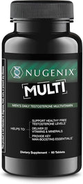 Nugenix Multivitamin for Men, Multivitamin and Testosterone Support - 19 Vitamins and Minerals, Supports Free Testosterone, Balance Cortisol, Promotes Nitric Oxide Production, Blood Flow - 60 Tablets