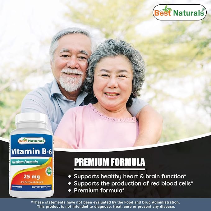 Best Naturals Vitamin B2 (Riboflavin) 400mg & Vitamin B-6 25 Mg