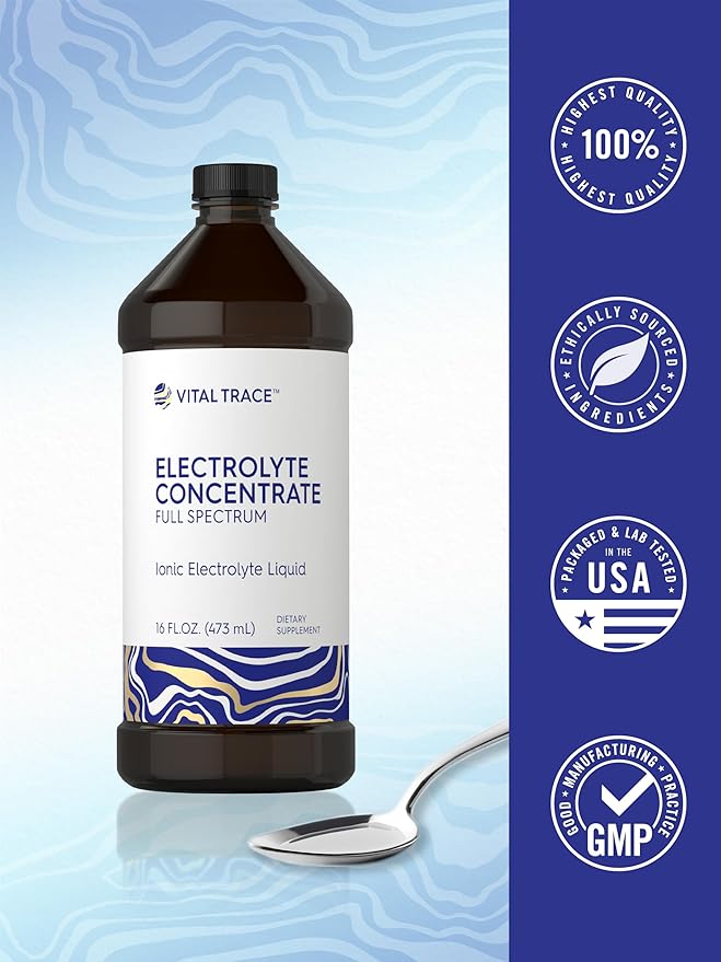 Carlyle Electrolyte Concentrate | 16 fl oz | Full Spectrum | Ionic Supplement with Magnesium, Potassium. and Sodium | Vegan, Non-GMO & Gluten Free Formula | by Vital Trace