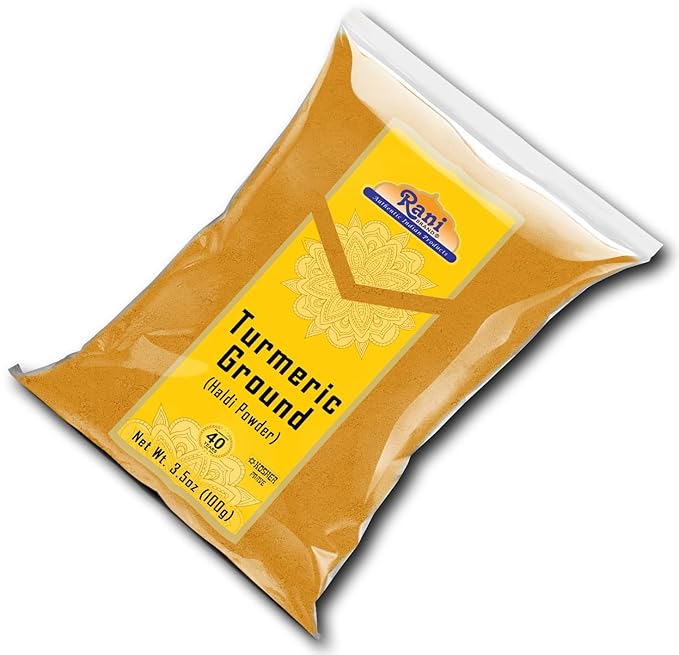 Rani Turmeric (Haldi) Root Powder Spice, (High Curcumin Content) 3.5oz (100g) ~ All Natural | 100% Pure, Salt Free | Vegan | Gluten Friendly | NON-GMO | Kosher | Indian Origin