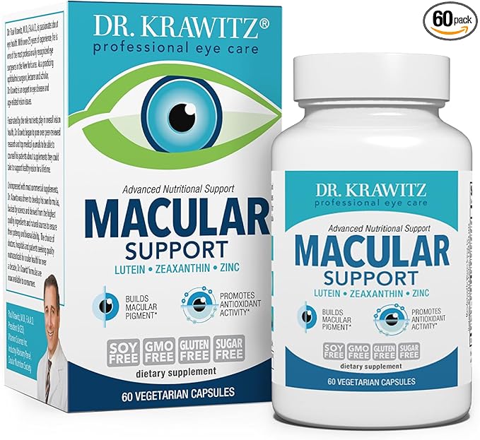 Macular Support with Lutein, Zeaxanthin Zinc (60 Vegetarian Capsules)