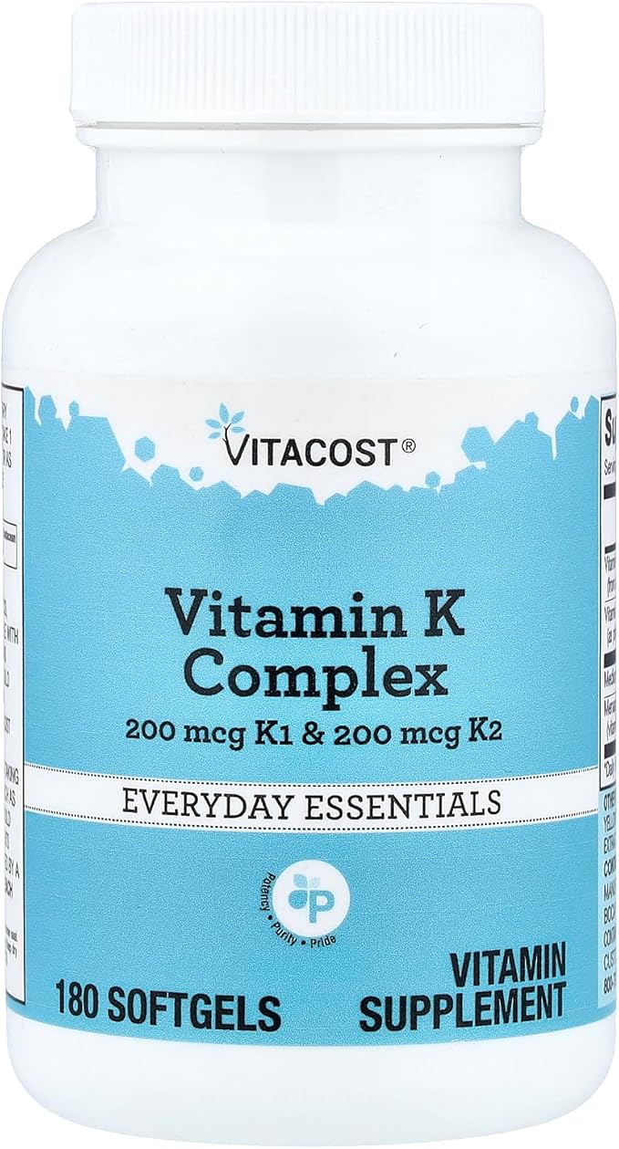 Vitacost Vitamin K Complex with K1 & K2-400 mcg - 180 Softgels