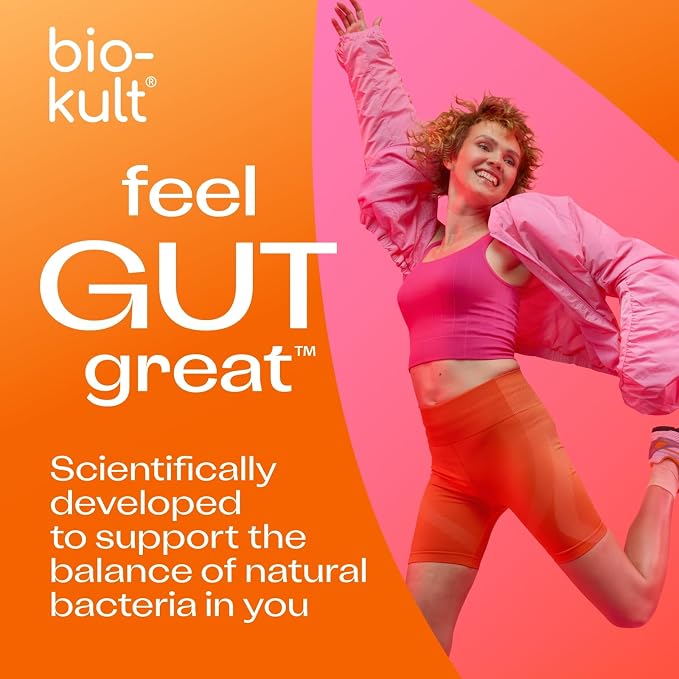 Bio-Kult Gut Health Probiotic Supplement, 14 Strains, Probiotics for Women & Men, Immune Support, Digestive Health, Shelf-Stable, Non-GMO and Gluten-Free, Capsules, 60 Count (Pack of 1)
