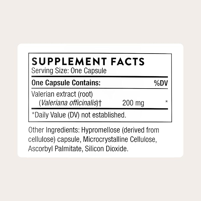 THORNE - Valerian Root - Natural Sleep Supplement - Supports Sleep Quality & Helps You Fall Asleep Faster* - Melatonin-Free - Third-Party Certified - Gluten, Dairy & Soy-Free - 30 Capsules