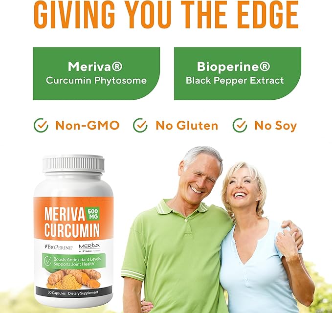 NERVE RENEW Meriva Curcumin with Black Pepper and Bioperine - Antioxidant Boost Nerve Support Supplement - 3 Pack