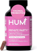 HUM Private Party Vaginal Probiotics for Women, pH Balance and Urinary Tract Support Vaginal Probiotic Supplement with Cranberry & Lactobacillus Blend, Women's Health Cranberry Pills, 30 Capsules