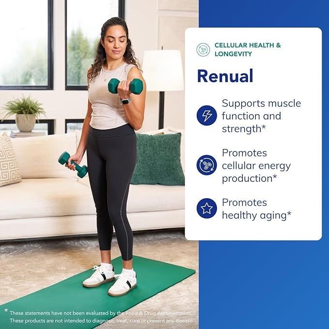 Pure Encapsulations Renual | Urolithin A Supplement | Support for Muscle Function, Cellular Energy Production, Mitochondrial Health, and Healthy Aging* | 60 Caplique Capsules
