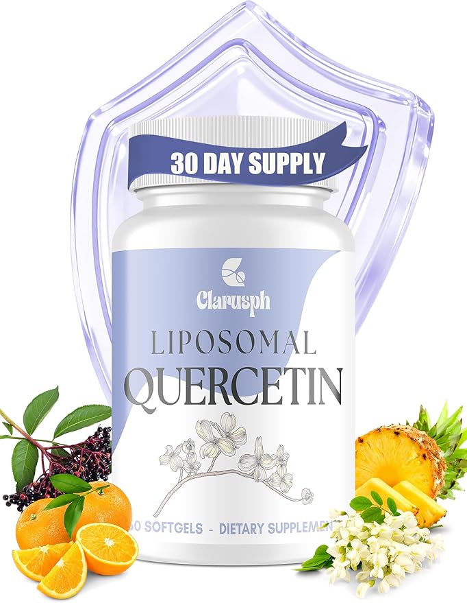 Quercetin with Bromelain | Liposomal Quercetin Supplements with Higher Absorption for Respiratory & Immunity* | Quercitin 1000mg with Vitamin C & Zinc, 60 Softgels (30 Day Supply)