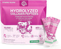 Multi Collagen Peptides Powder - 10g Hydrolyzed Collagen Peptides Type I, II, III, V & X with Biotin, Hyaluronic Acid & Prebiotics, Support Hair, Skin, Nail, Bone & Digestive Health, Non-GMO丨30 Sticks