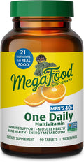 MegaFood Multivitamin for Men 40+ One Daily Mens Multivitamins - Methylated B12, Vitamin D3, B6, C & Zinc, Muscle & Bone Health, Energy Metabolism, Immune Support Supplement, Vegetarian, 90 Tablets