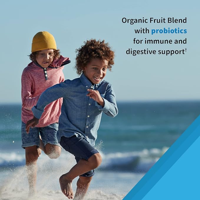 Kids Multivitamin Gummy with Iron + Probiotics for Immune Health & Digestion: Vitamins D, C, E, B, Zinc for Energy & Development, Vitamin Code, Non-GMO, Gluten-Free, 90 Orange Gummies, 30 Day Supply