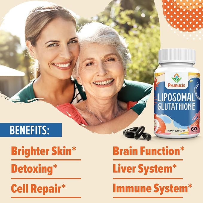 2400MG Liposomal Glutathione, with Vitamin C, Milk Thistle & Alpha-Lipoic Acid, Master Antioxidants, Pure Reduced L-Glutathione - Immune System, Cell Repair, Energy, High Absorption, 60 Softgels
