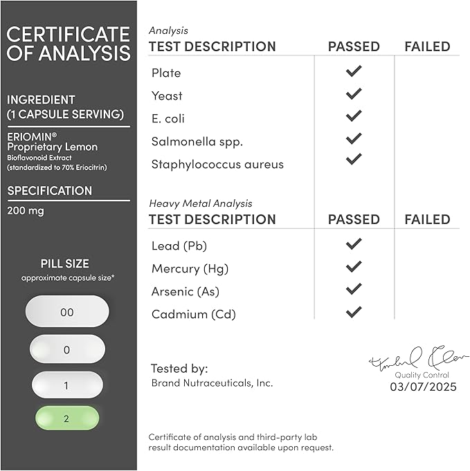 GLP-1 Supplement - Clinically Studied Bioflavonoid Extract to Help Support Natural GLP 1 Levels and Promote Gut Health (200mg, 30 Servings) Std to 70% Eriocitrin and 5% Hesperidin by Double Wood