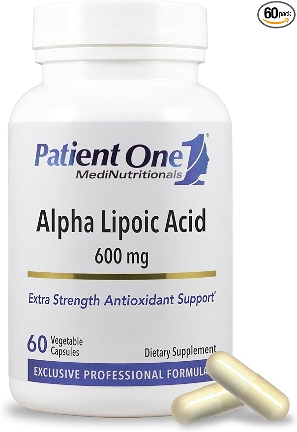 Patient One Alpha Lipoic Acid (ALA) 600 mg | Antioxidant Supplement to Support Nerve and Liver Health* | 60 Capsules