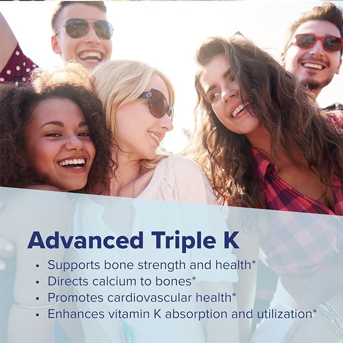 Superior Source Triple K: MK-4 500mcg, MK-7 50mcg, K1 500mcg, 30 Quick Dissolve Tabs, Bone/Heart/Immune Support, Non-GMO, 2-Pack