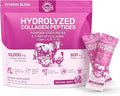 Multi Collagen Peptides Powder for Women – 10g Hydrolyzed Collagen Type I, II, III, V & X with Biotin, Hyaluronic Acid & Prebiotics | Hair, Skin, Nail & Bone Support | Berry Flavor | 30 Stick Packs