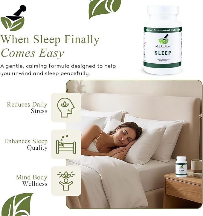 Sleep - Natural Sleep Aids for Adults with l theanine Supplement, Ashwagandha, Magnesium, Valerian Root, Melatonin - Non-Habit Forming Formula for Rejuvenating - 30 Capsules (Pack of 1)