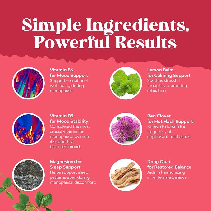 Natures Craft Complete Herbal Menopause Supplement for Women - Female Hormone Balance Capsules for Night Sweats Hot Flashes & Mood Swings with Dong Quai, Chaste Berry & Black Cohosh Root - 120 Count