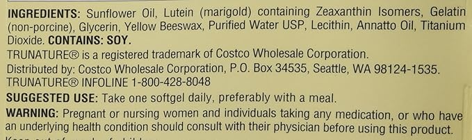TruNature Vision Complex with Lutein & Zeaxanthin - Great Value Pack of 2 (Total 280Ct Softgel Type) x#vswa