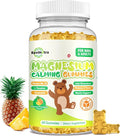 Magnesium Gummies for Kids - Magnesium Glycinate Gummies Supplement with L-Theanine, Vitamin B6, D3 for Adults & Kids, Calm Magnesium for Sleep, Relaxation, Brain, Bones,Sugar Free Pineapple 60ct