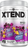 Xtend Original BCAA Powder, 7g BCAAs and 2.5g L-Glutamine for Muscle Recovery Hydration and Lean Muscle, Sugar Free Intra and Post Workout Drink with Electrolytes, Grape Jolly Rancher, 30 Servings