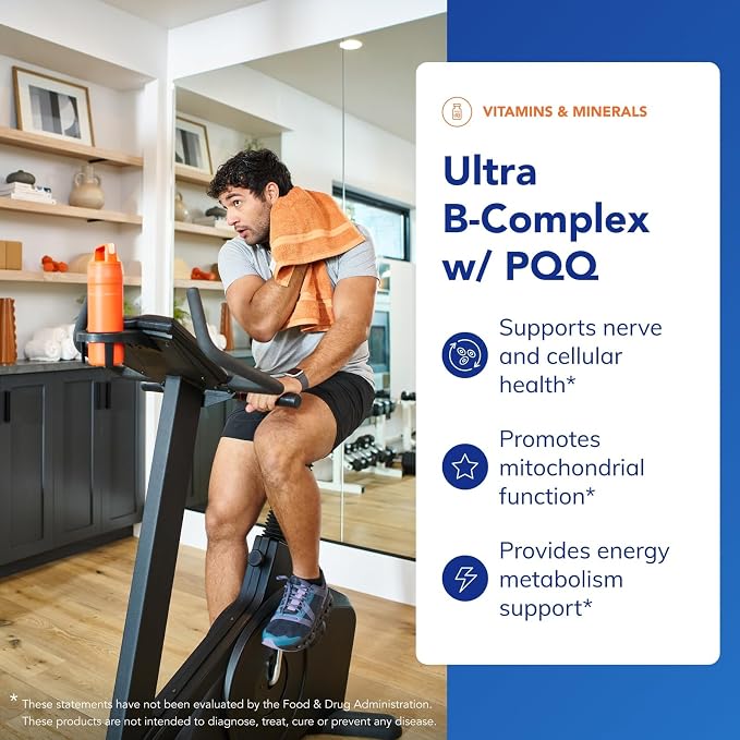 Pure Encapsulations Ultra B-Complex with PQQ | Vitamin B Supplement to Support Nerves, Cells, Methylation, and Mitochondrial Health* | 60 Capsules