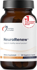 Designs for Health NeuroRenew - 5-MTHF with Vitamin B6 (p-5p), Methyl B12, Acetyl L-Carnitine, B1 (Benfotiamine) + More - Supports Healthy Nerve Function - Non-GMO Supplement (120 Capsules)