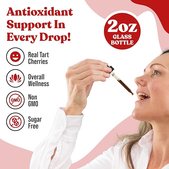 Rejuvica Health Cherry Force - Advanced Tart Cherry Extract - Real Tart Cherries - Rich in Phytonutrients - Liquid Extract for Better Absorption