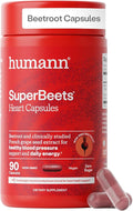 Humann SuperBeets Beet Root Capsules Quick Release 1000mg, Helps Support Nitric Oxide Production, Blood Pressure Support, Heart Health, Contains Non-GMO Beetroot Powder, Studied Antioxidants, 90 Count