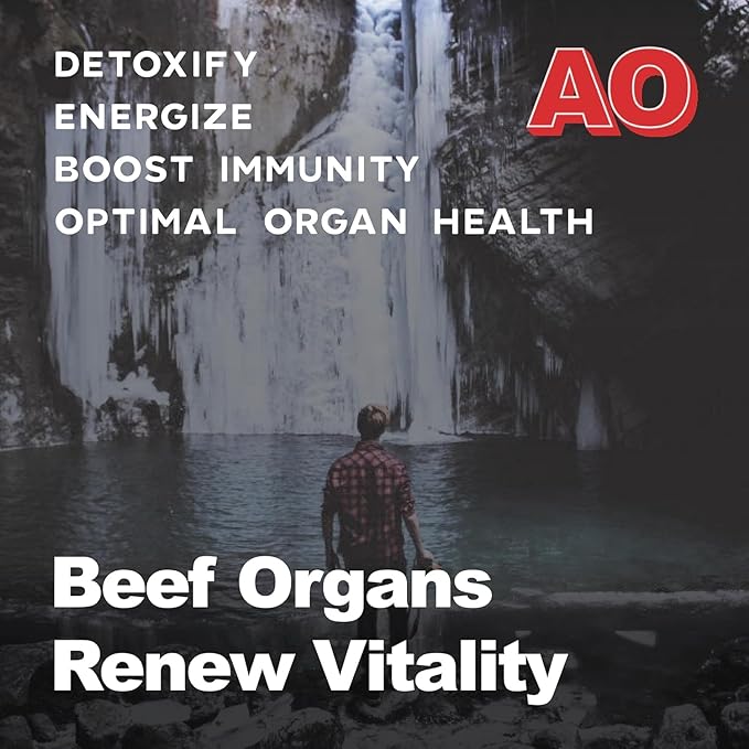 Grass Fed Beef Organs Supplement 4500mg - Desiccated Liver, Bone Marrow, Heart, Spleen, Pancreas & Kidney, Non-GMO, Gluten Free, Undefatted by Ancient Origins (180 Capsules, 750mg Each)
