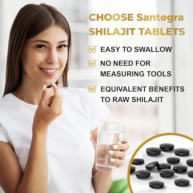 30,000 MG Shilajit Tablets, 100% Shilajit Pure Tablets for Women & Men, Himalayan Organic, Fulvic Acid & 85+ Trace Minerals, Resin Supplement for Energy and Immune System, 60 Counts