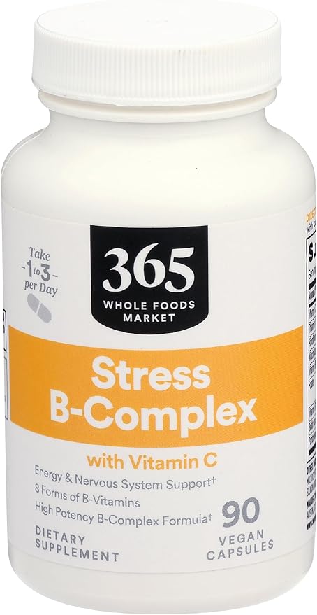 365 by Whole Foods Market, Vitamin B Stress Complex with Vitamin C, 90 Veg Capsules