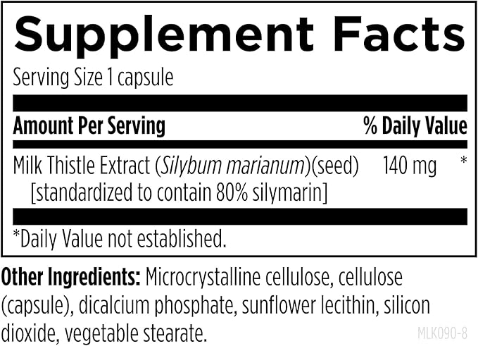 Designs for Health Milk Thistle Extract - Highly Standardized to 80% Silymarin from Milk Thistle Seed - Liver + Detox Support Supplement with Sunflower Lecithin to Improve Absorption (90 Capsules)
