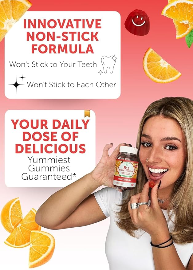 Lunakai Extra Strength 3000mcg Vitamin B12 Gummies - USA Made, Delicious Daily Energy & Metabolism Support - Vegan B12 Methylcobalamin Supplement 60ct, 3 Pack