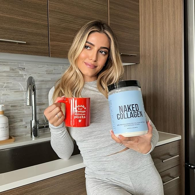 NAKED Chocolate Collagen Advanced - Peptides Protein Powder, Hyaluronic Acid, Vitamin C, Pasture-Raised, Grass-Fed Hydrolyzed Collagen Supplement, Paleo Friendly, Non-GMO, Keto, Gluten Free, 1.3LB