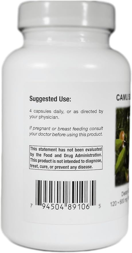Supreme Nutrition Camu Supreme, 120 Pure Camu Camu Fruit Vegetarian Capsules (Pack of 2)