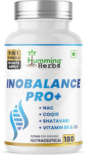 Humming Herbs Inobalance Pro+ — Myo-Inositol, NAC, CoQ10, Shatavari, Zinc, L-Methylfolate, Vitamin B6 & D3 — 922 mg per Serving — 180 Veg Capsules (180)