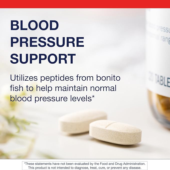 Metagenics Vasotensin - Bonito Peptide Supplement for Blood Pressure Support* - Fish Protein Formula for Circulatory & Heart Health* - Non-GMO, Gluten-Free - 120 Tablets