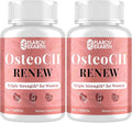 Joint Supplements for Women OsteoCII Renew Triple Strength – Advanced Joint, Bone & Skin Formula – Collagen, Glucosamine, Chondroitin, Calcium, MK-7, Vitamin D3, Hyaluronic Acid, 360 Tablets