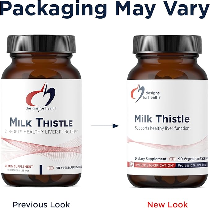 Designs for Health Milk Thistle Extract - Highly Standardized to 80% Silymarin from Milk Thistle Seed - Liver + Detox Support Supplement with Sunflower Lecithin to Improve Absorption (90 Capsules)