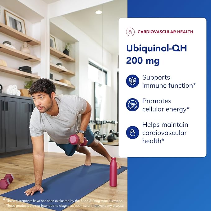 Pure Encapsulations Ubiquinol-QH - 200 mg Ubiquinol - Active Form of Coenzyme Q10 - Heart Health & Energy Metabolism Support* - Antioxidant Supplement - 60 Softgel Capsules