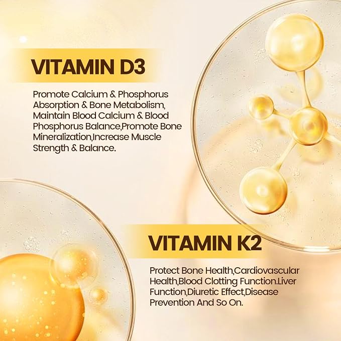 VivoNu Vitamin D3 K2 10000 IU with MK7-300 Virgin Coconut Oil Softgels, 2 in 1 Vitamins D & K Complex | Vitamina D3 con K2 (600 Softgels /2 Bag)