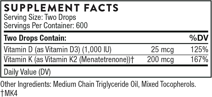 THORNE - Wellness Bundle - Bone, Muscle, Heart, and Lung Health - Vitamin D + K2 Liquid & Magnesium CitraMate