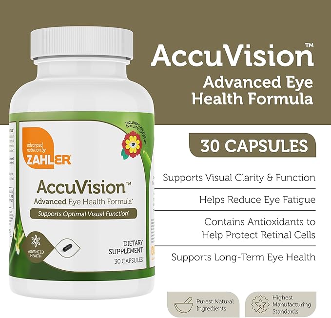 Zahler AccuVision, Advanced Eye Health Formula, 30 Capsules