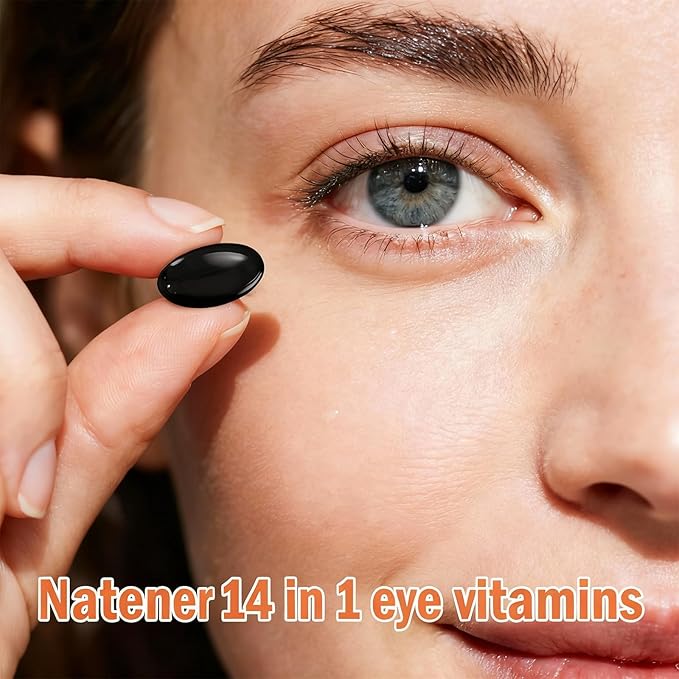 14 in 1 Eye Vitamins, 25mg Lutein, 5mg Zeaxanthin, 24mg Astaxanthin, 800mg Omega-3 & 100mg L-Theanine, Supports Eye Health, Moisture and Comfort*