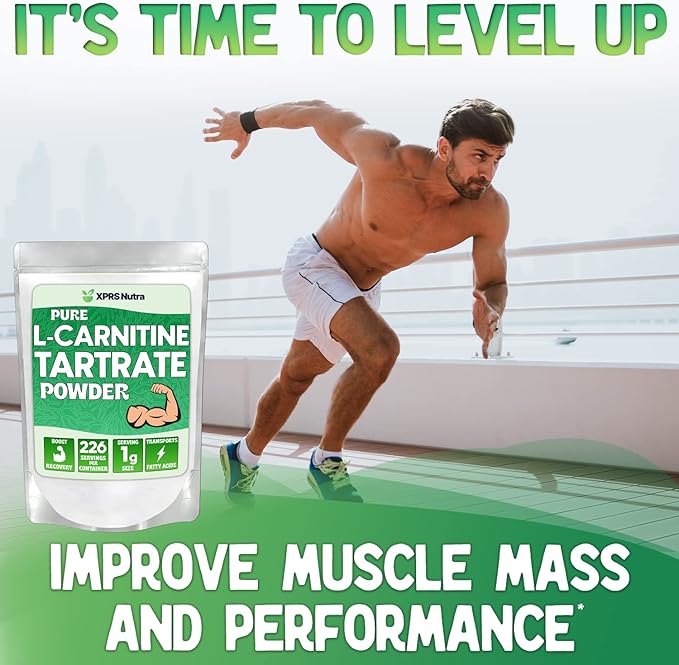 XPRS Nutra L Carnitine L Tartrate Powder - Premium Pure L Carnitine Tartrate - L-Carnitine Powder - Vegan Friendly Bulk L Carnitine - Amino Acid Supplement (16 Ounce)