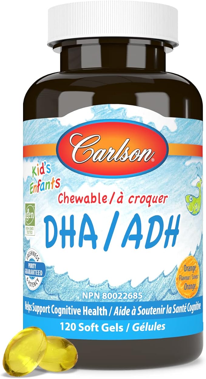 Carlson Carlson for Kids Chew. DHA Orange, 120 Softgels