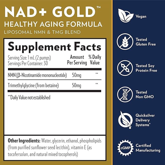 Quicksilver Scientific NAD+ Gold 30mL